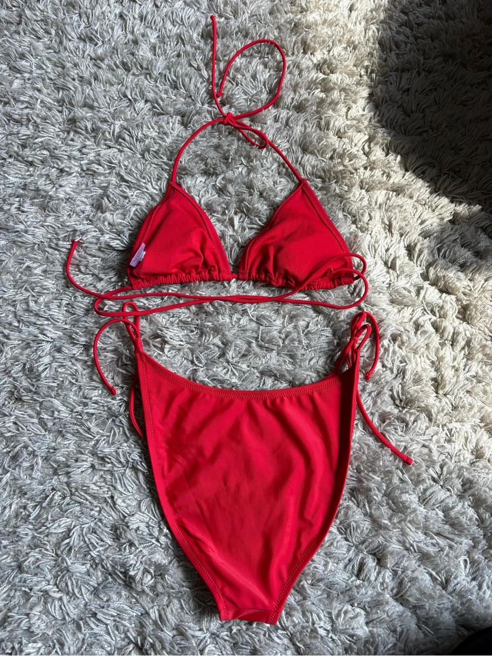 wild fable Red Triangle String Bikini Set - Picture 2 of 4